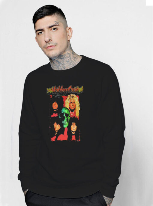 Motley Crue Drawing With Skull Sweatshirt