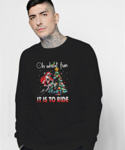 Oh What Fun It Is To Ride Christmas BMX Bike Christmas Sweatshirt