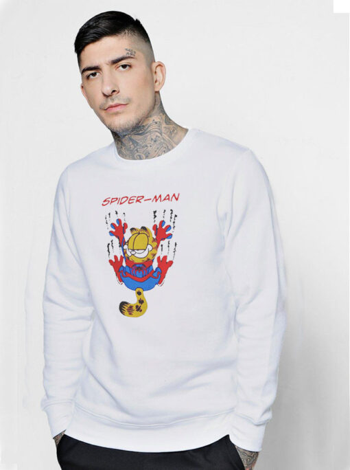 Parody Garfield Spider Cat Spider Man Sweatshirt