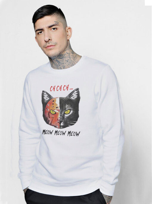 Parody Jason Voorhees Cat Meow Sweatshirt