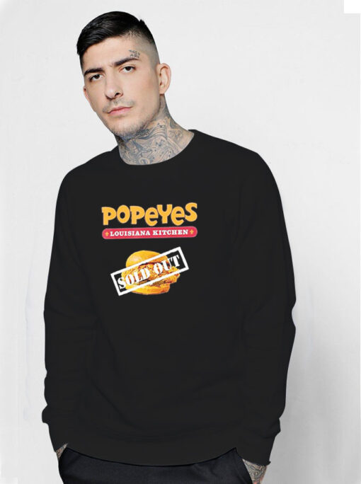 Popeyes Menu Fast Food Sold Out Sweatshirt