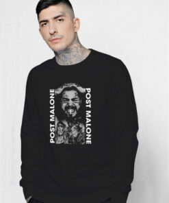 Post Malone Post Malone Tattoos Smoking Signature 2024 Sweatshirt