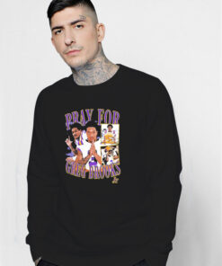 Pray for Greg Brooks picture Collage Sweatshirt