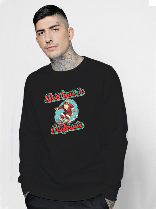 Santa California Christmas Sweatshirt