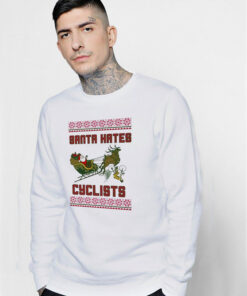 Santa Hates Cyclist Ugly Christmas Sweatshirt