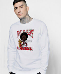 Scoot Henderson Portland Trail Blazers Homage Caricature Sweatshirt