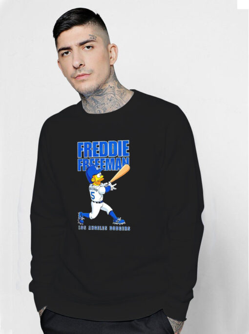 Simpson Los Angeles Dodgers Freddie Freeman Sweatshirt