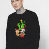 Skeleton Santa Nopalito Calacas Feliz Navidad Christmas Sweatshirt