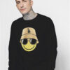 Smile Face Graphic Overfit Sweatshirt