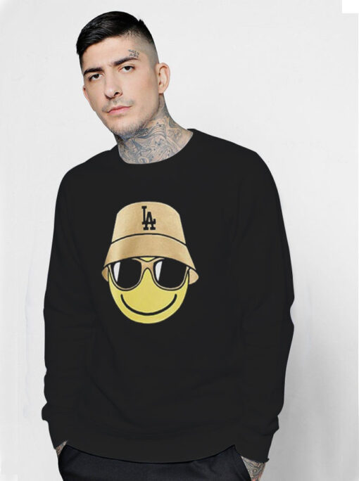 Smile Face Graphic Overfit Sweatshirt