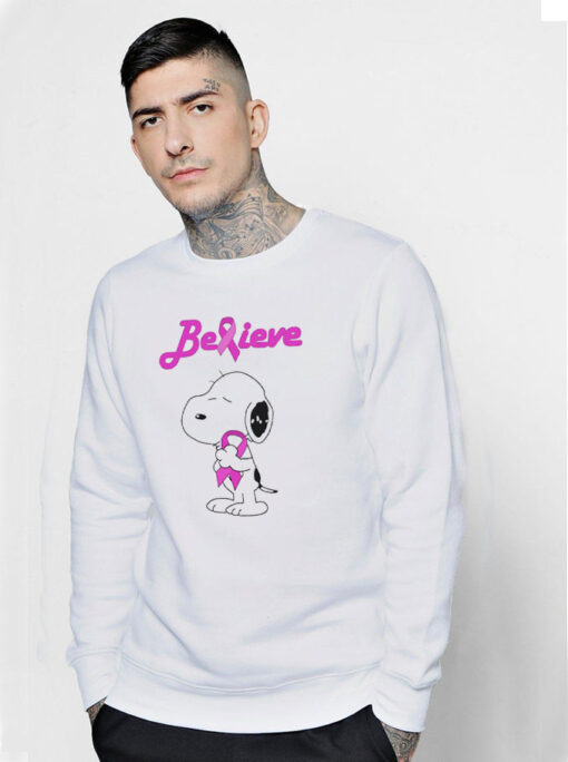 Snoopy Breast Cancer Pink Awareness Sweatshirt