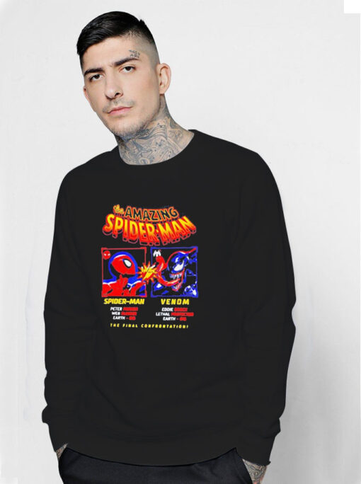 Spider Man vs Venom The Amazing Spider Man Sweatshirt