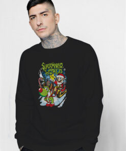 Super Mario Heavy Metal Santa Sweatshirt