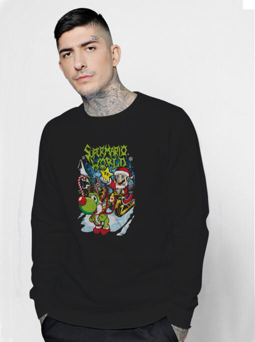 Super Mario Heavy Metal Santa Sweatshirt