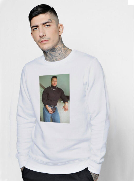 The Rock Dwayne Johnson Iconic Turtleneck Photo Sweatshirt