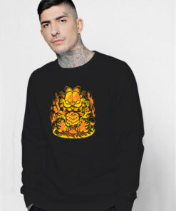 Three Layer Ritual Garfield And Lasagna Sweatshirt