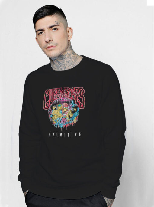 Tillys Merch Store Shop Primitive X Guns N Roses Bones Mens Zip Up Sweatshirt