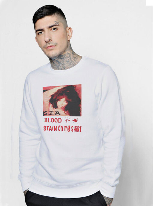 Vintage Album Photo Sza Bloodstain Sweatshirt