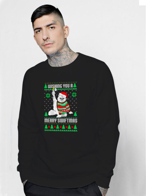 Wishing you A Merry Swiftmas Ugly Christmas Sweatshirt