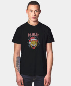 Def Leppard Christmas Leopard T Shirt