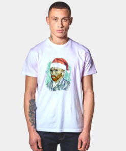 Van Gogh In Santa Hat T Shirt